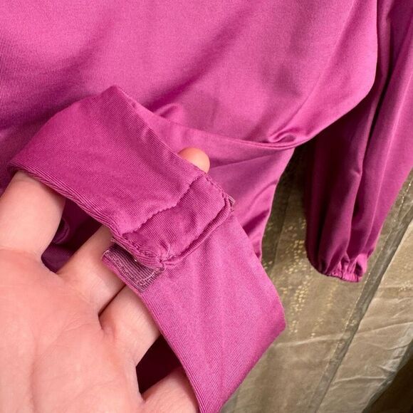 Princess Polly Magenta Pink Square Neck Puff Long Sleeve Bodysuit Size 8 - Picture 3 of 7